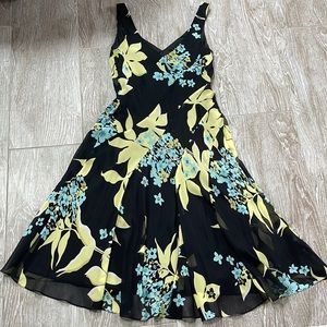 JONES NEW YORK SILK FLORAL DRESS SZ 4